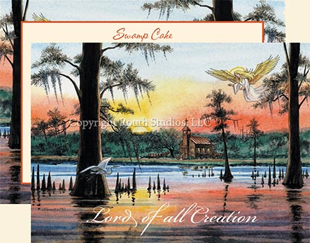 Louisiana Bayou Angel Christmas Cards